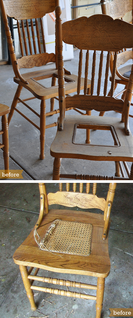 Pressed Back Cottage Dining Chairs Before