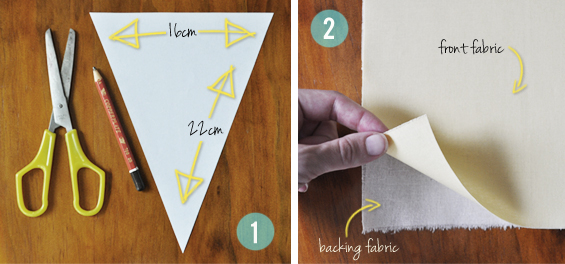 how to make triangle flag