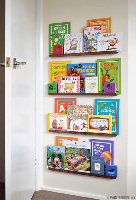 Easy Diy Narrow Floating Bookshelves For Behind A Door The