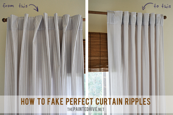 How To Fake Perfect Curtain Ripples | The Painted Hive