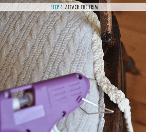 How to Upholster a Chair (Attaching Trim) | The Painted Hive