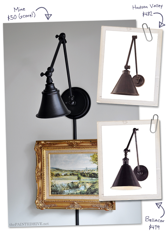 Swing Arm Wall Light Knock Off | The Painted Hive