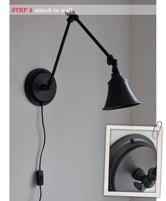 wall mount reading lamp swing arm