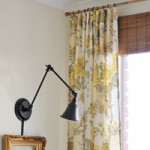 Quilt Cover Curtains…and a faux bamboo blind
