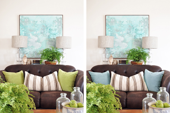 Styling with Different Coloured Cushions
