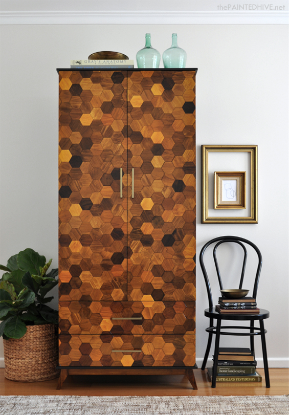 DY Hexagon Parquetry Armoire Tutorial | The Painted Hive