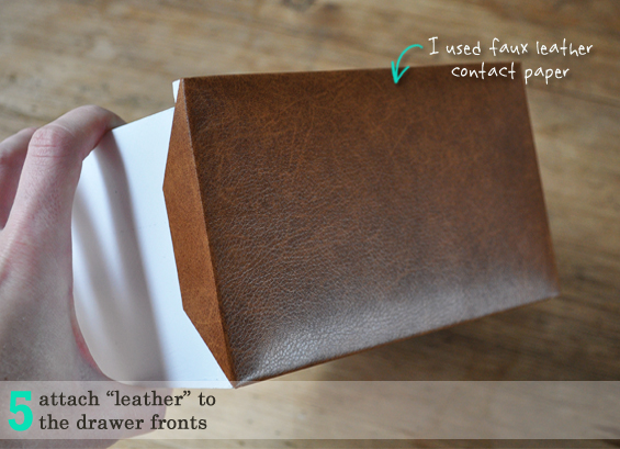 Leather Upholstered Mini Drawer Hack