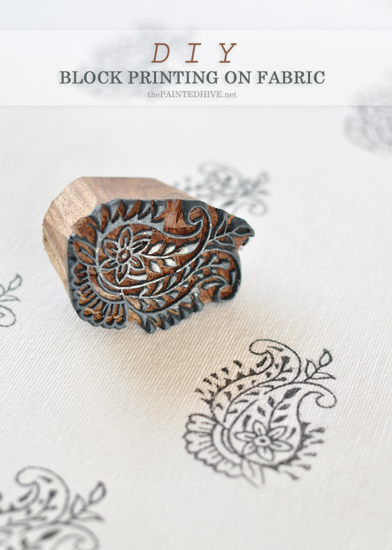 DIY Block Printing on Fabric | The Painted Hive