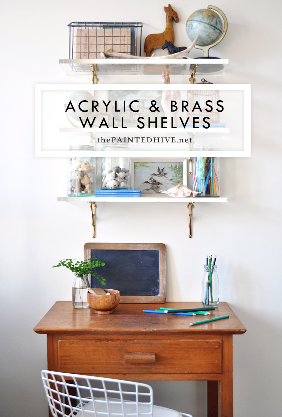 Acrylic and Brass Wall Shelves | The Painted Hive