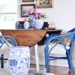Blue Wicker Chairs