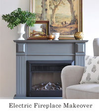 Electric Fireplace Makeover