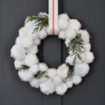 DIY Faux Fur Bauble Christmas Wreath