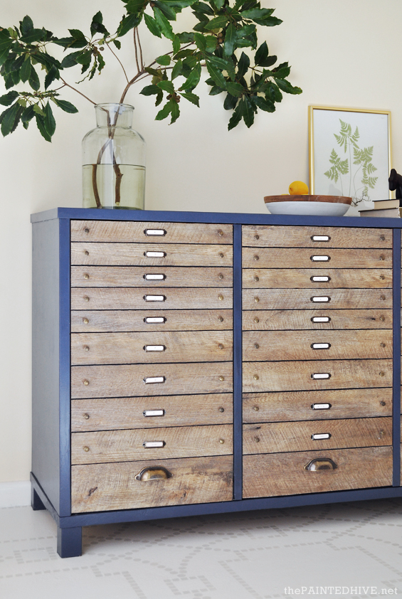 Easy DIY Faux MultiDrawer Hack…using peel and stick flooring