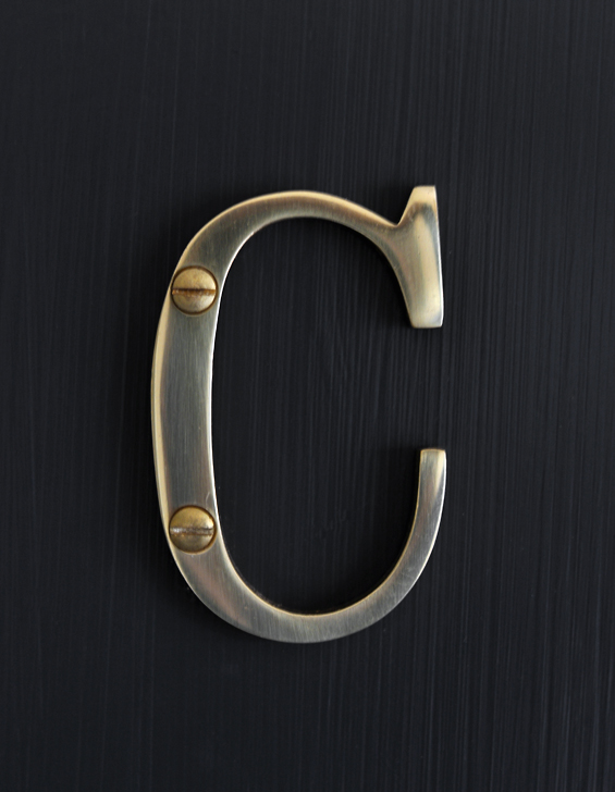 Brass Alphabet Letter C