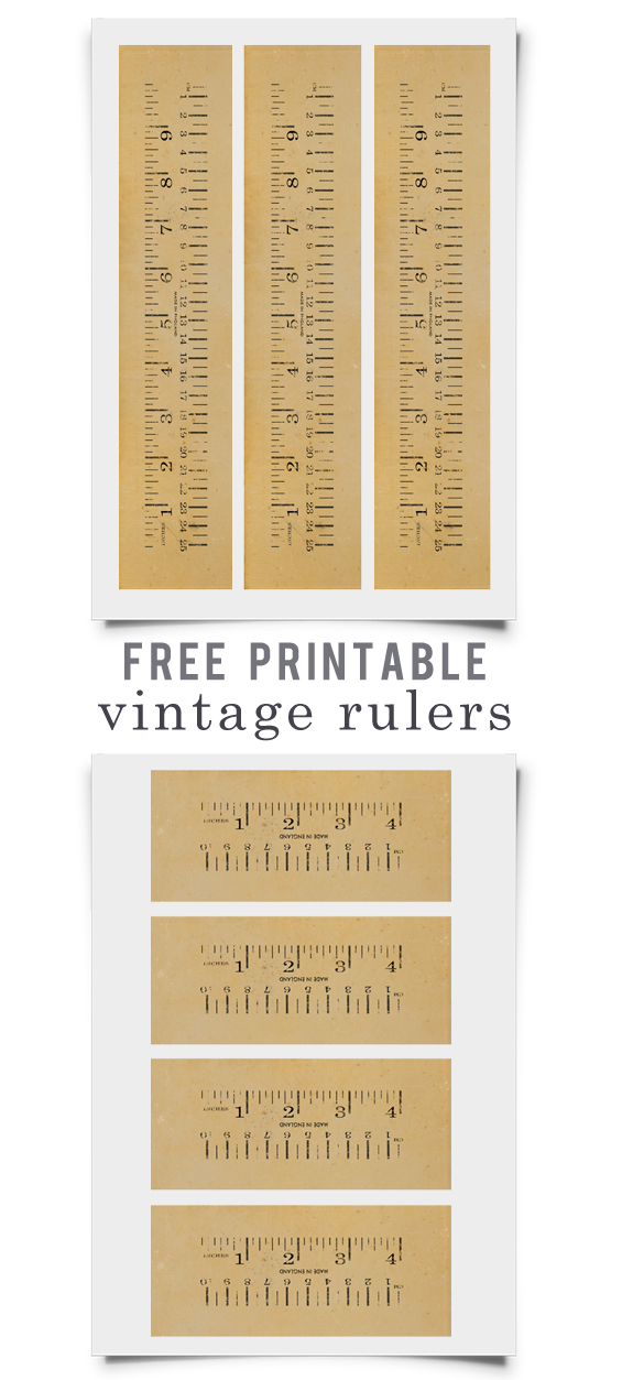 Free Printable Vintage Rulers