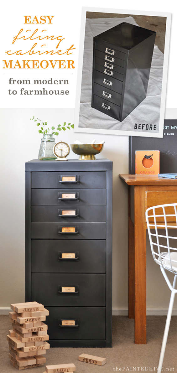 From Modern To Farmhouse A File Cabinet Hack The Painted Hive