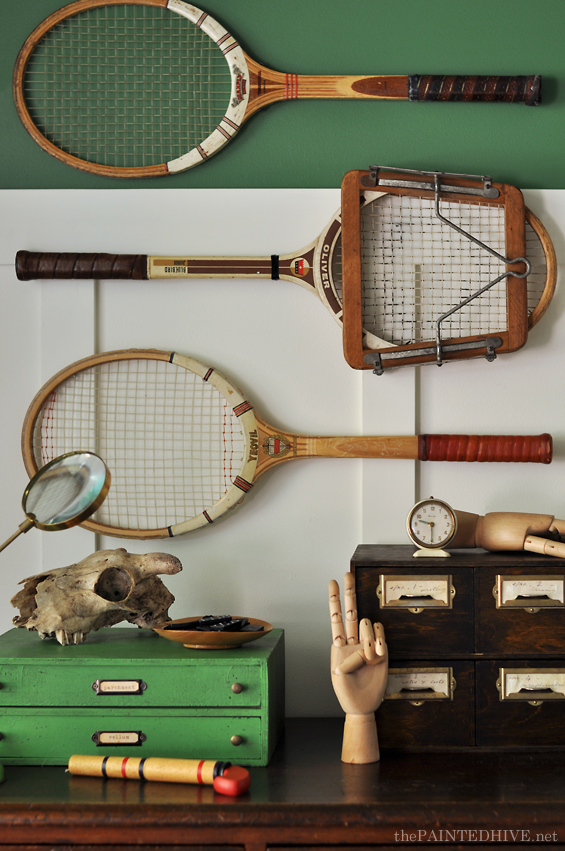 Vintage Tennis Racket Wall
