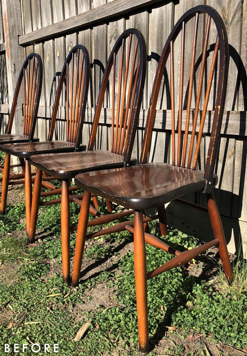 DIY Dipped Chairs Before