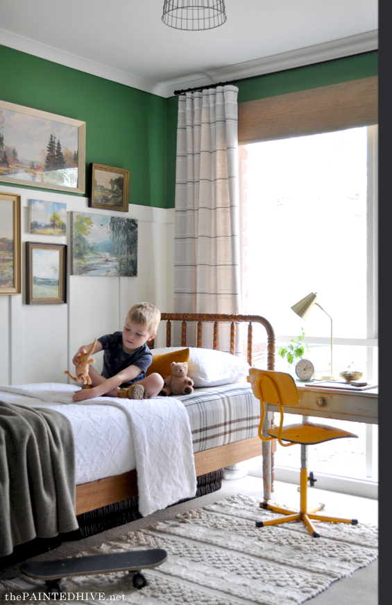 Boy's Lodge Style Bedroom Makeover