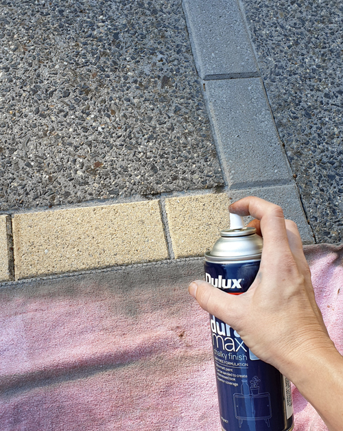 Spray Painting Brick