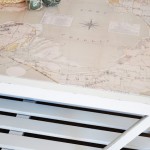 Coastal Map Covered Coffee Table