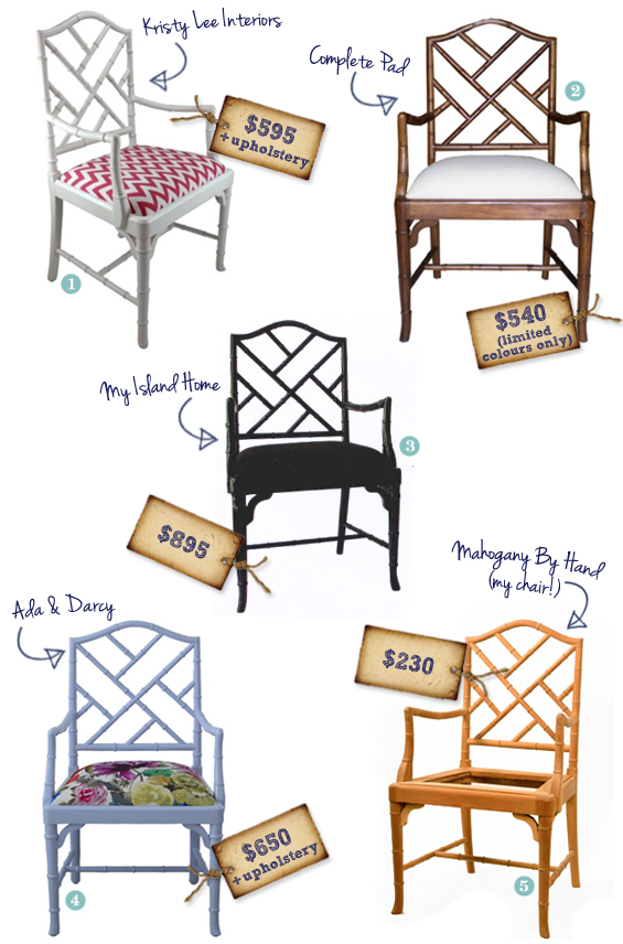 Painted best sale bamboo chairs