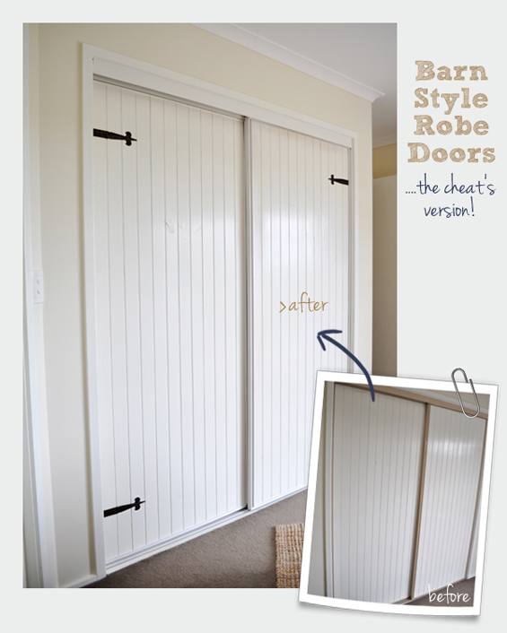 Faux Barn Style Door Makeover