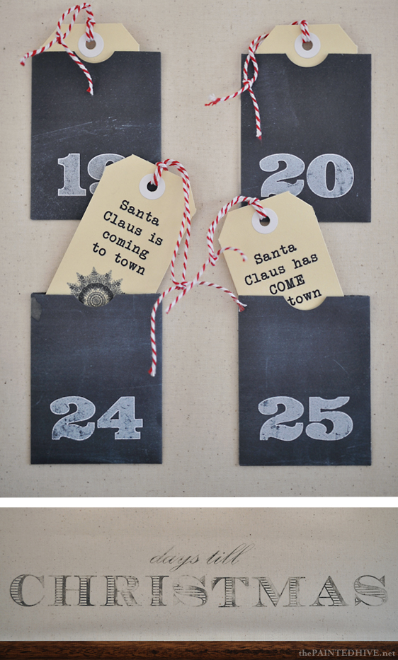 DIY Christmas Advent Calendar Wall Chart | The Painted Hive