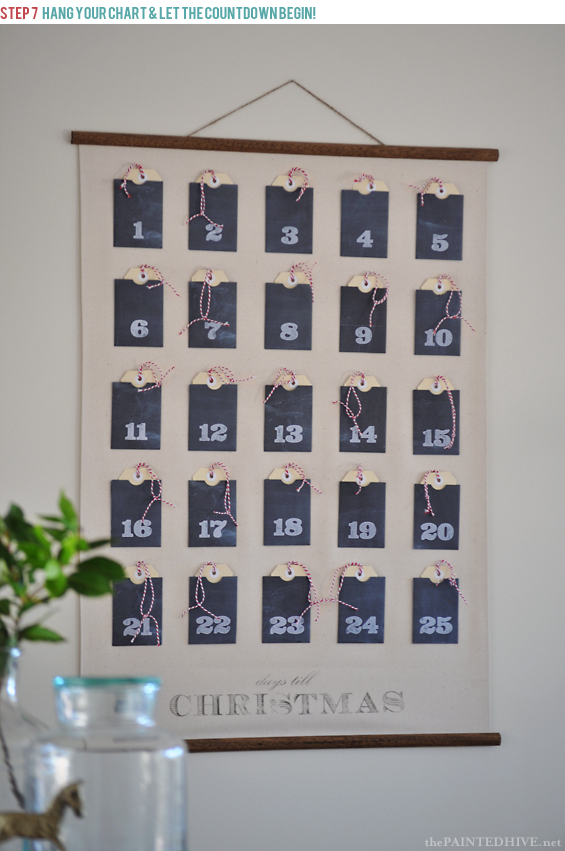 Christmas Advent Calendar Wall Chart (full tutorial with free printables!) | The Painted Hive Christmas Advent Calendar Wall Chart (full tutorial with free printables!) | The Painted Hive