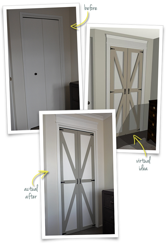 DIY: Convert a Bi-Fold into a Barn Door | The Painted Hive