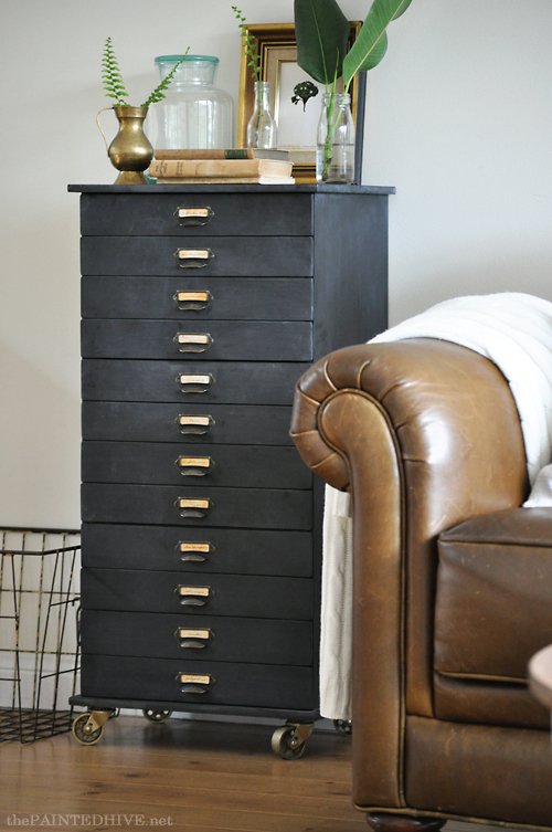 Budget Flat Pack Hack: DIY Chalkboard Faux Specimen Drawers | The Painted Hive