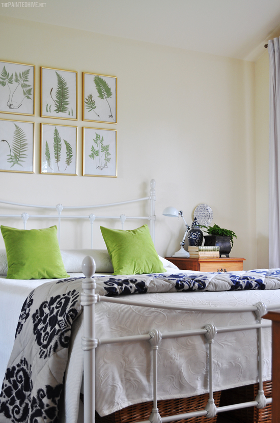 Bedroom with White Iron Bed | The Painted Hive