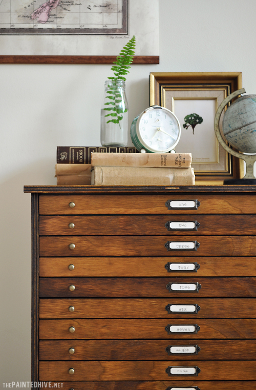 DIY Map Drawers from Laminate Table | The Painted Hive