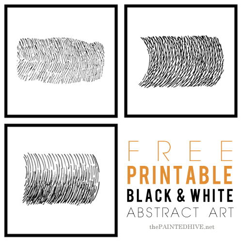 Free Printable Modern Black & White Art | The Painted Hive