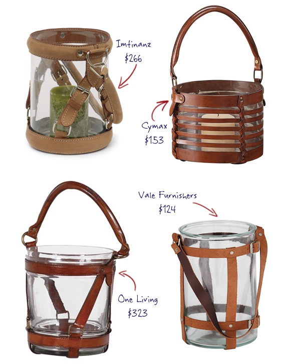 Glass and Leather Lanterns