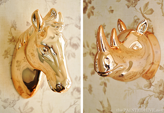 Metallic Rosegold Animal Heads | The Painted Hive