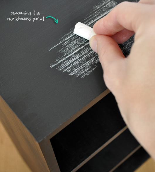 Seasoning the Chalkboard Paint