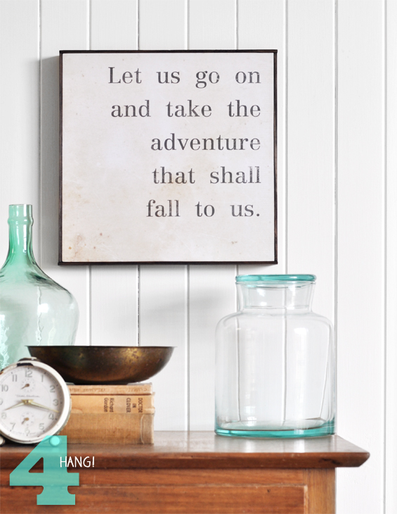 DIY Quote Art Sign | Step 4 - Hang