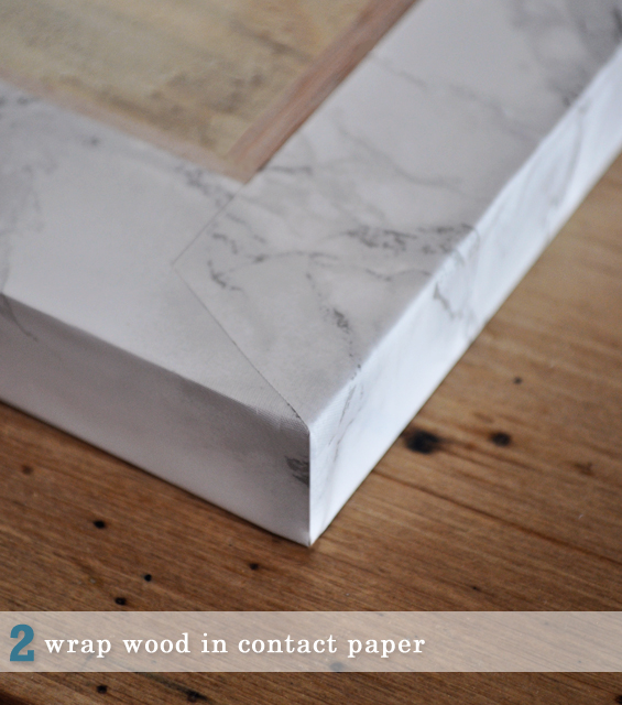 Step 2 Faux Marble Fireplace Hearth