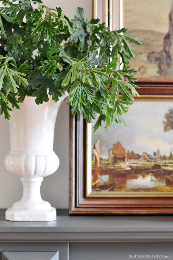 Fireplace Mantel Vignette | The Painted Hive