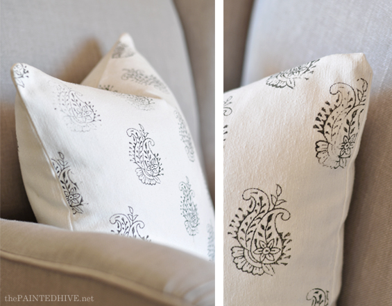 How To Hand Stamp Your Own Fabric | The Painted Hive