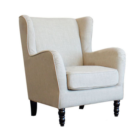 Taupe Wingback Armchair