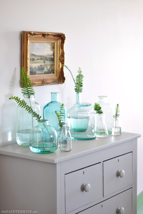 Bottles and Ferns | The Painted Hive