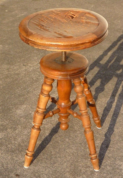 Antique Swivel Stool Before