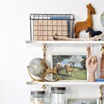 Acrylic & Brass Shelves