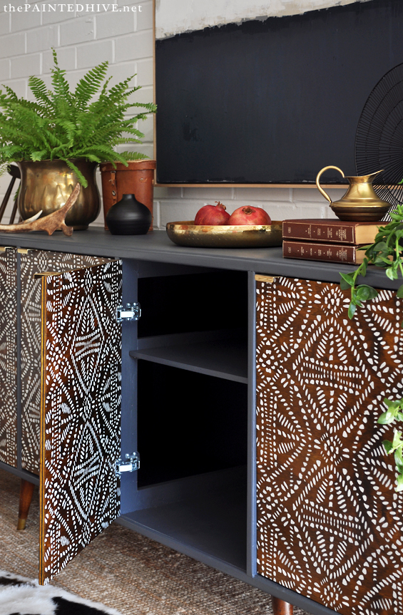 DIY Tribal Style Sideboard Interior