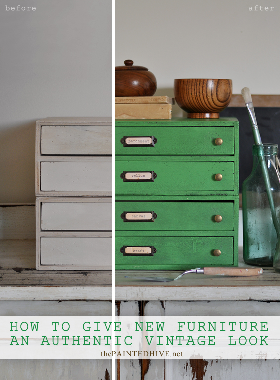 Learn how to use paint and wax to give bland furniture vintage charm!