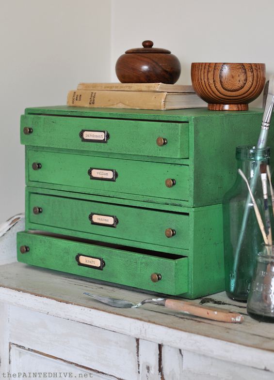 How to Give New Storage Drawers a Vintage Industrial Look