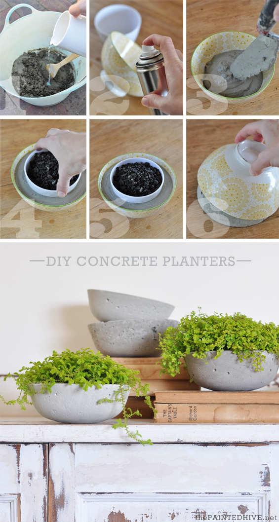 DIY: Make your own cool concrete vessels - you won't believe how  cheap and easy it is!