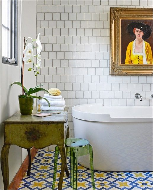 Bathroom with Portrait